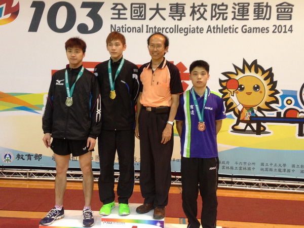 賀！本校103全大運奪3金3銅 - - -  - 